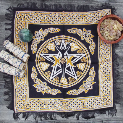 Earth Goddess Pentagram Altar Cloth (18 Inches)