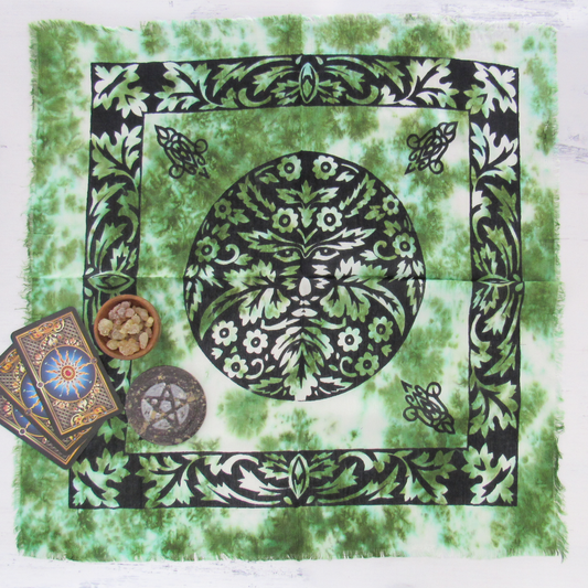 Green Man Altar Cloth (18 Inches)