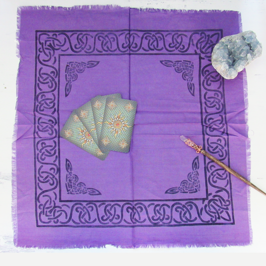 Purple Altar Cloth with Celtic Border (18 Inches)