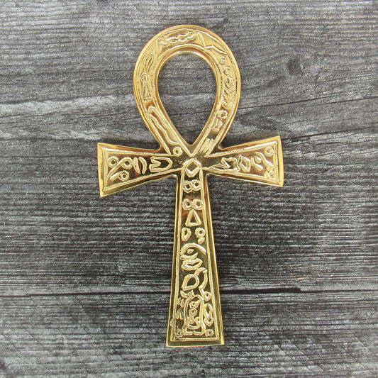 Brass Ankh Altar Tile (6 Inches)