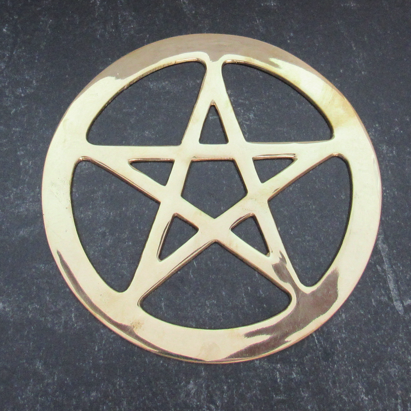 Brass Pentacle Altar Tile (6 Inches)