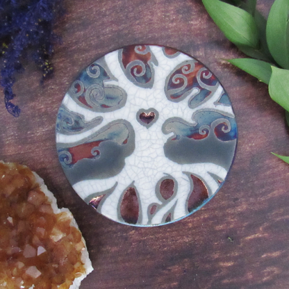 Tree of Life Raku Altar Tile (4 Inches)