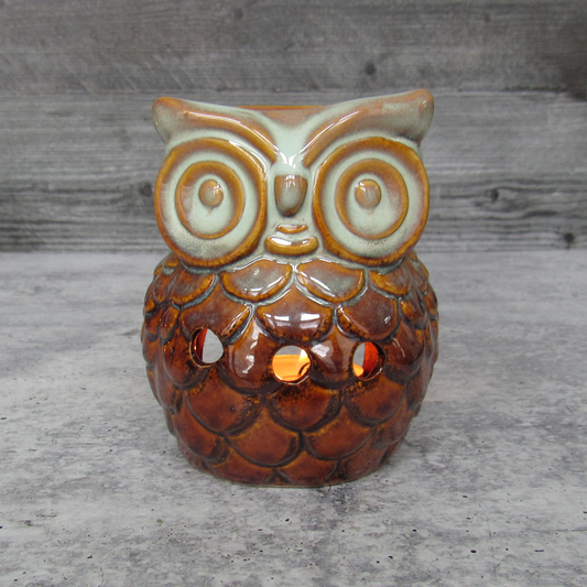 Owl Ceramic Aroma Oil Diffuser (Orange)