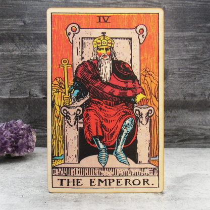 Tarot Art Print on Wood (The Emperor)