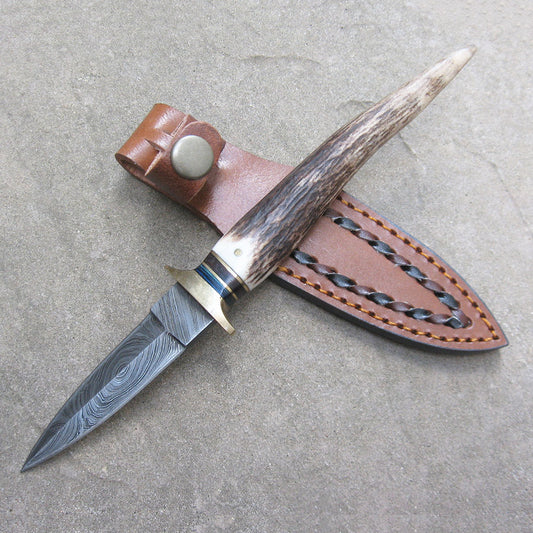 Stag Damascus Athame