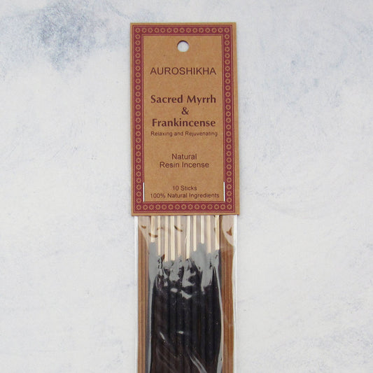 Auroshikha Resin Incense Sticks - Sacred Myrrh & Frankincense