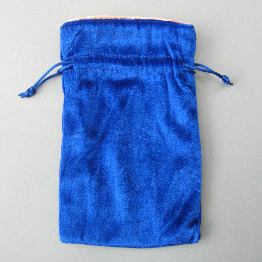 Velvet Tarot Bag (Blue and Gold)