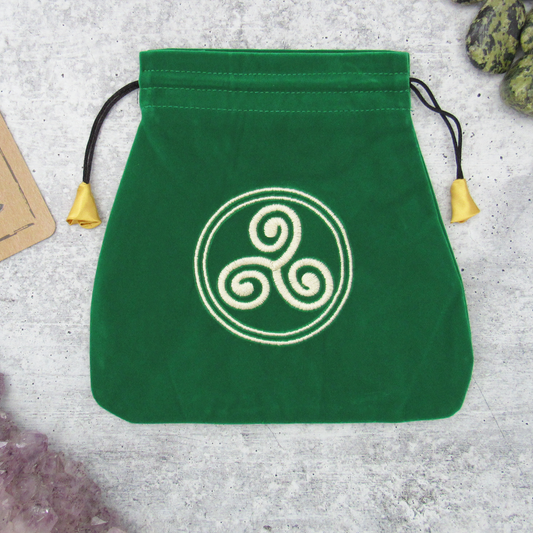 Celtic Triskele Velvet Tarot Bag