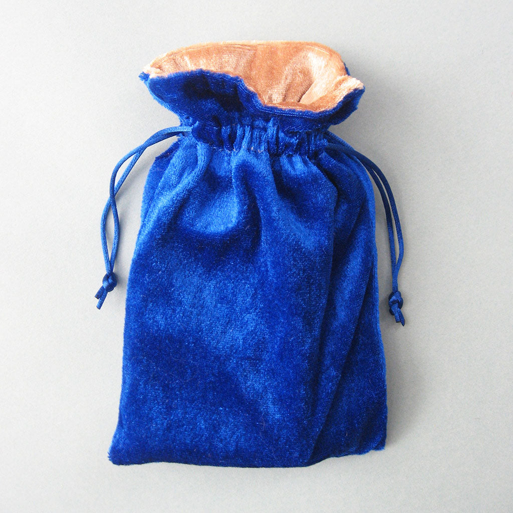 Velvet Tarot Bag (Blue and Gold)