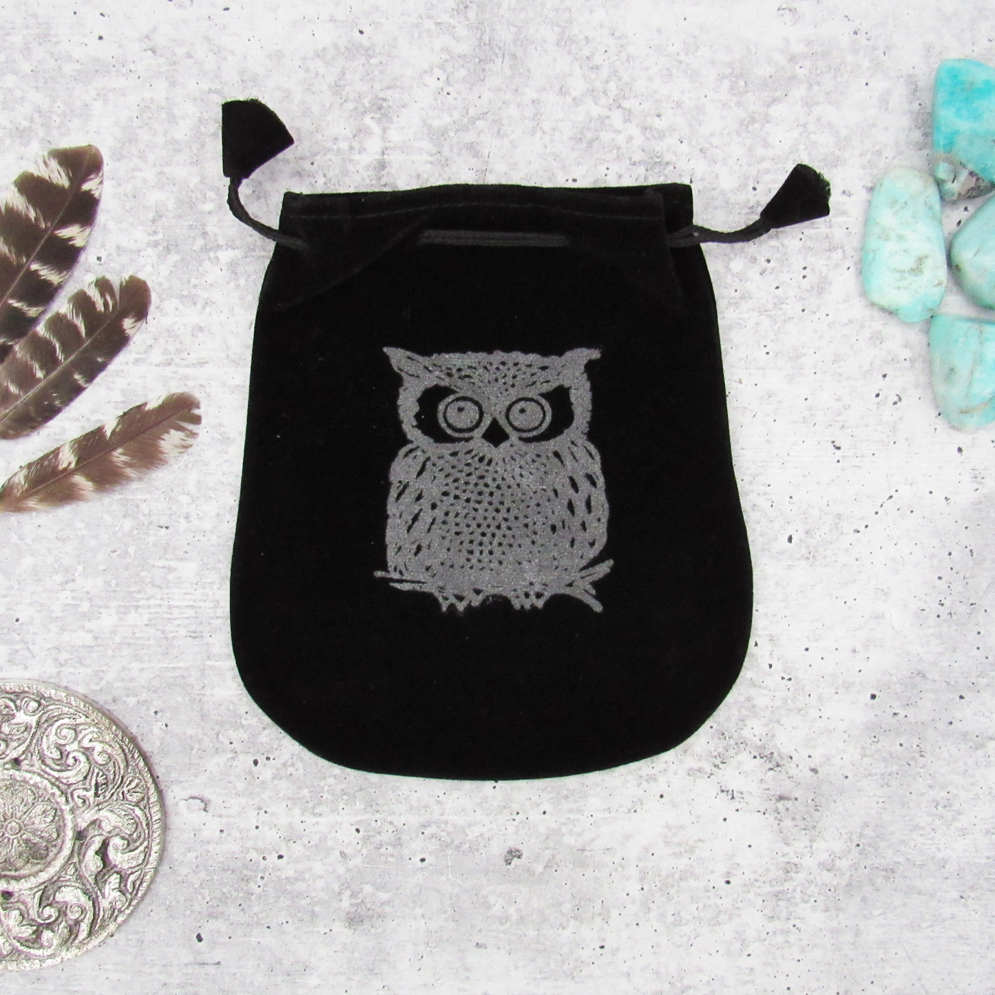 Owl Velveteen Bag