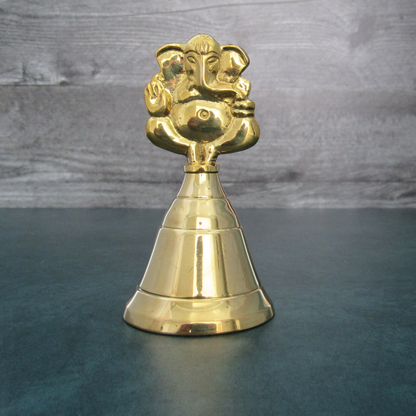 Brass Ganesha Altar Bell