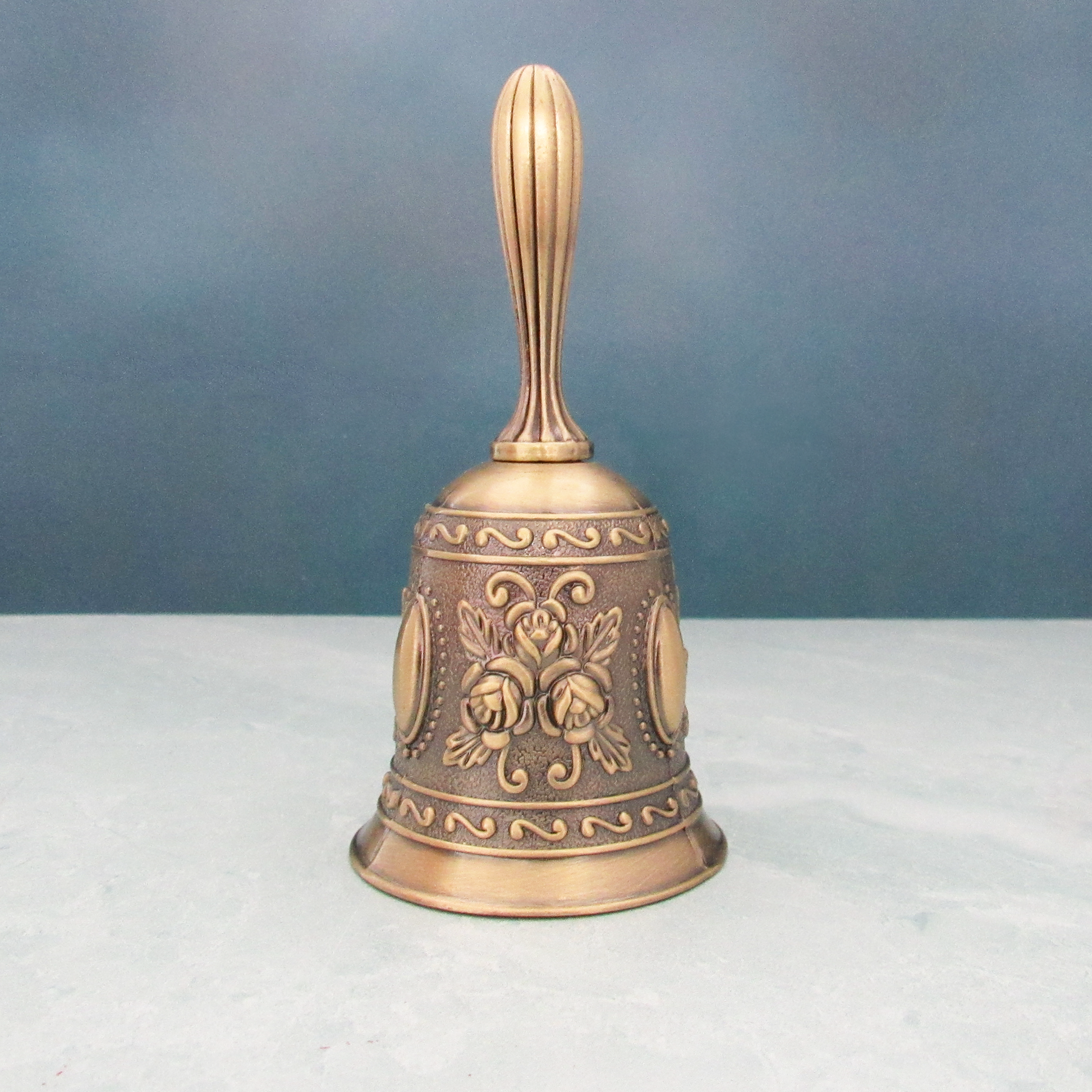 Floral Altar Bell (Bronze Color)