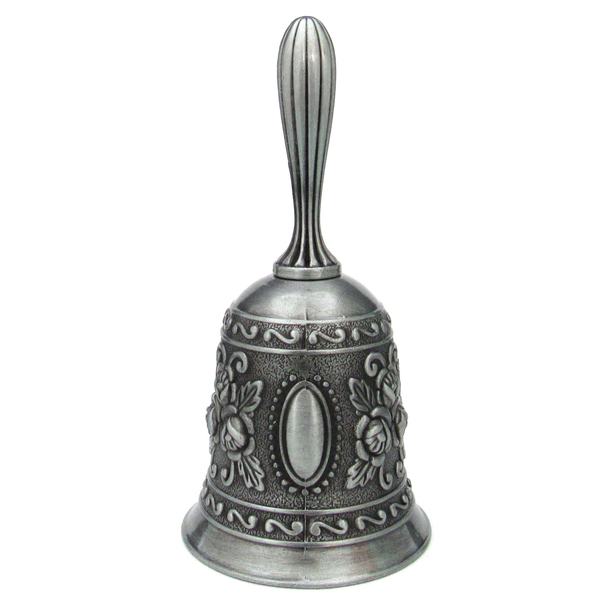 Floral Altar Bell (Pewter Color)