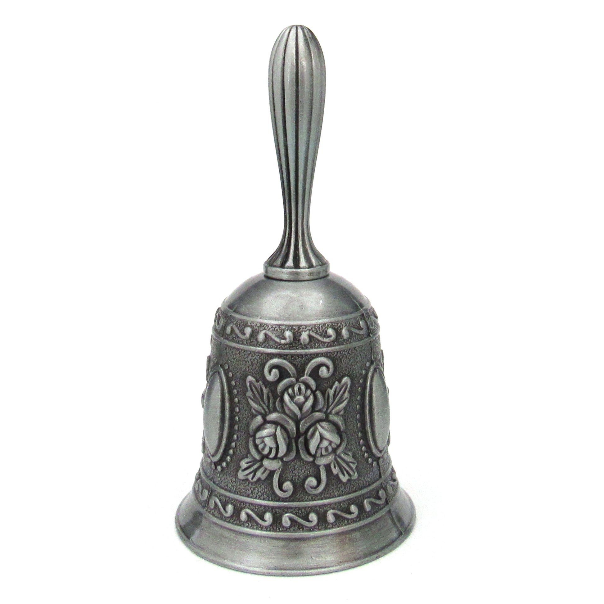 Floral Altar Bell (Pewter Color)