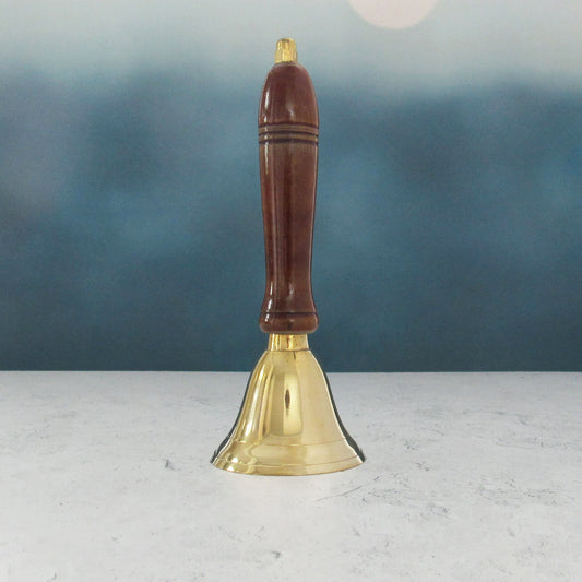 Wood Handle Brass Bell (6 Inches)