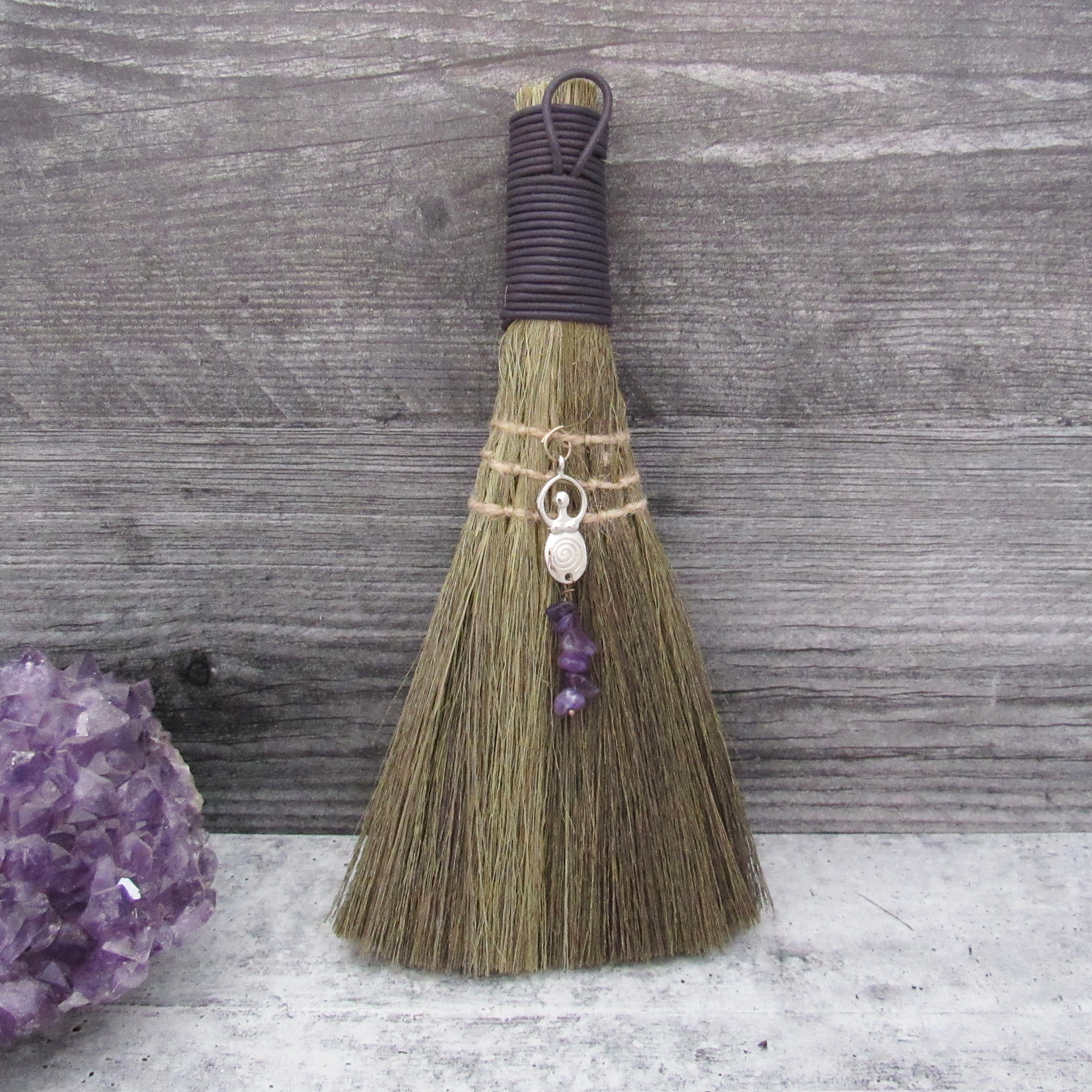 Mini Besom (Goddess with Amethyst)