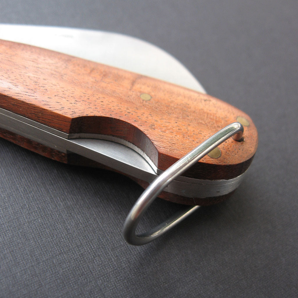 Folding Boline with Wood Handle