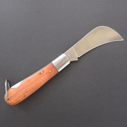 Folding Boline with Wood Handle