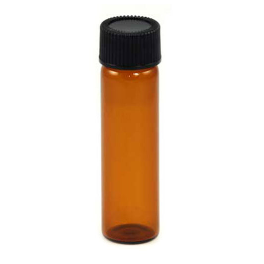 Amber Glass Bottle with Cap (2 dram)