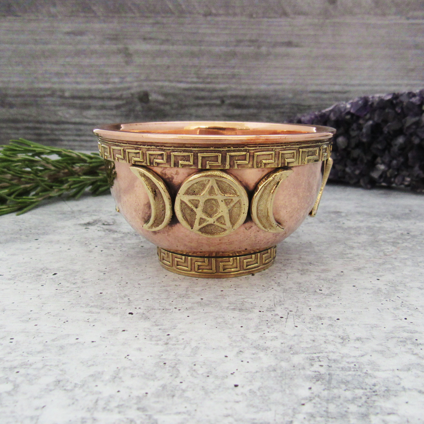 Triple Moon Copper Offering Bowl (3 Inches)