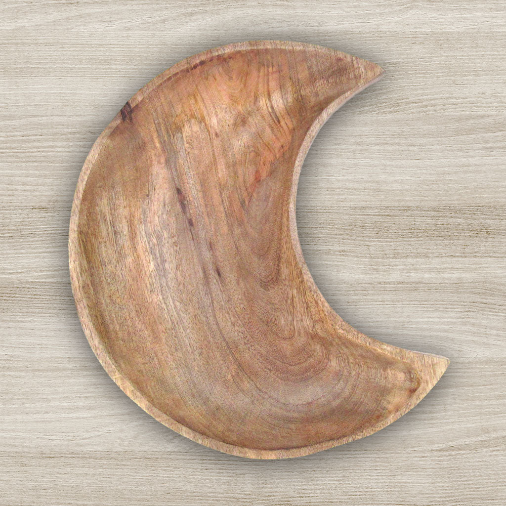 Crescent Moon Wood Bowl (12 Inches)