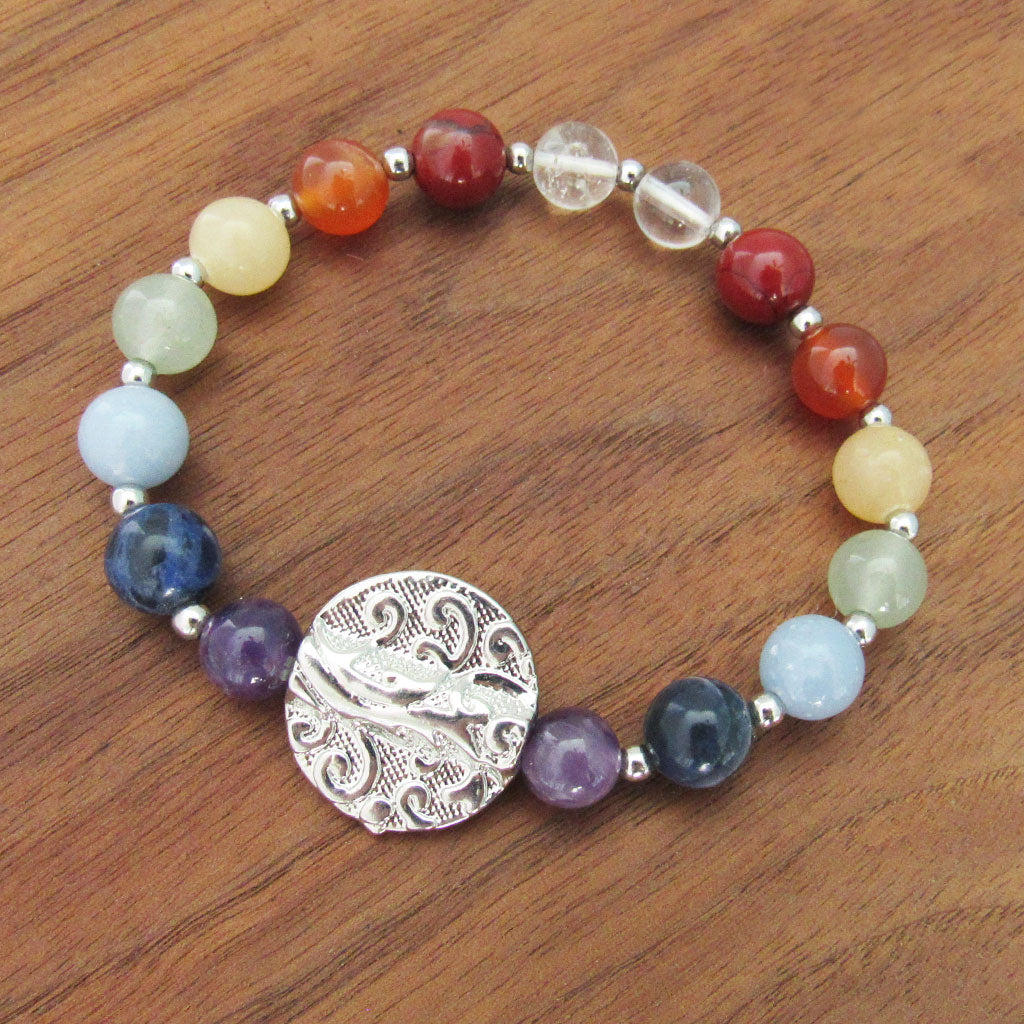 Seven Chakras Beaded Bracelet with Tree of Life