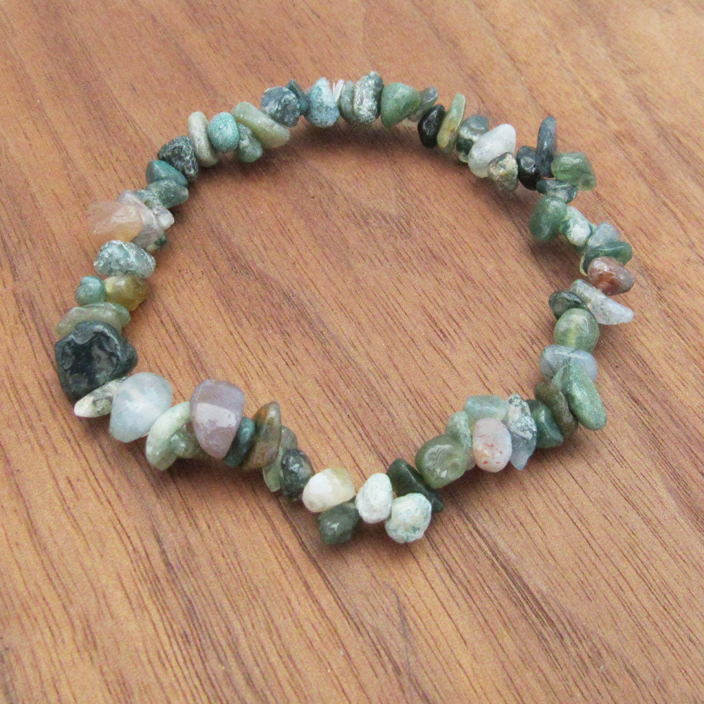 Bloodstone Chip Bracelet