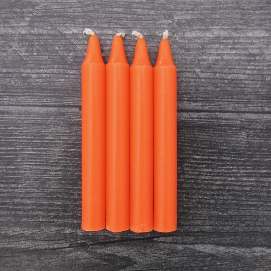 Orange Mini Spell Candle (Pack of 4)