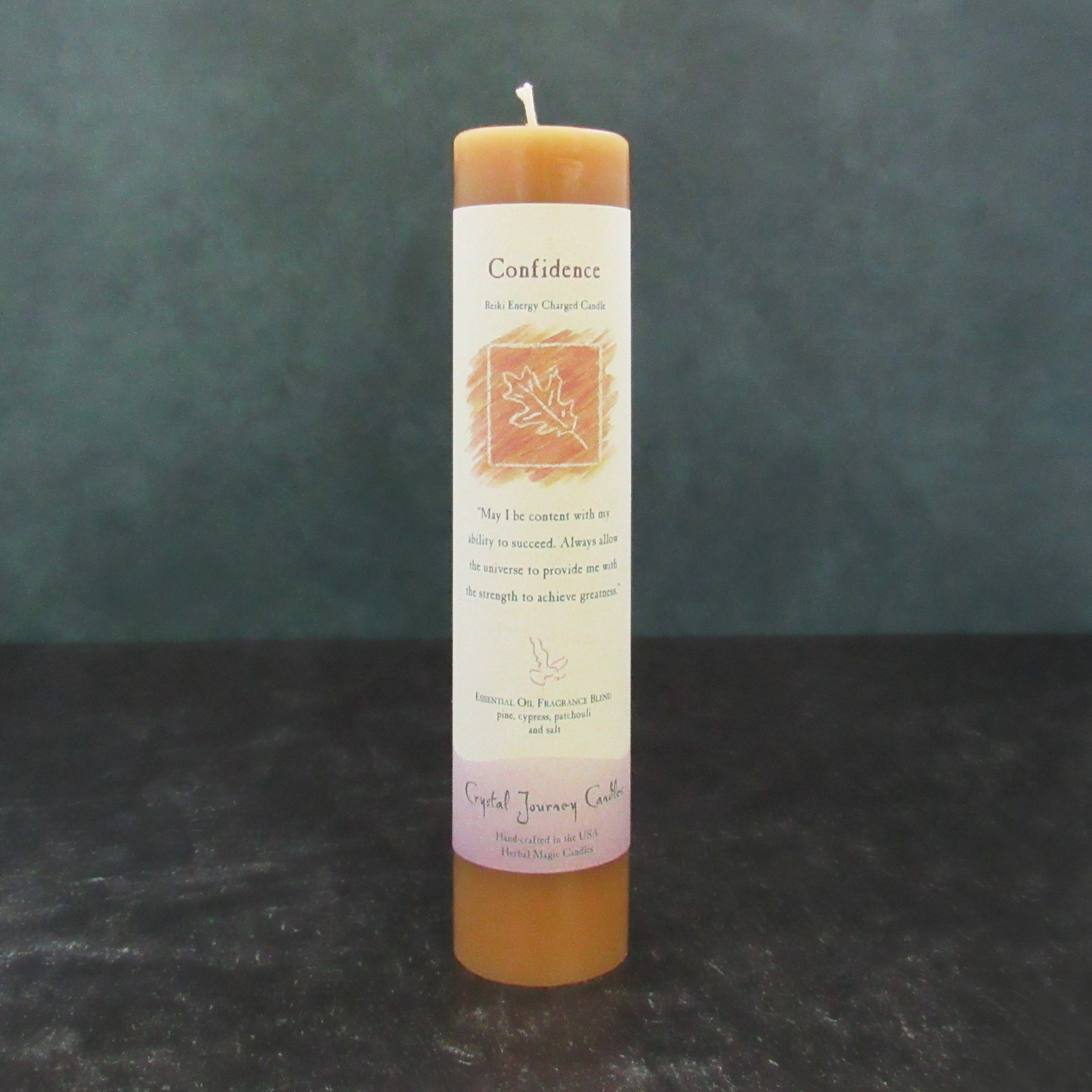 Crystal Journey Herbal Magic Candle - Confidence