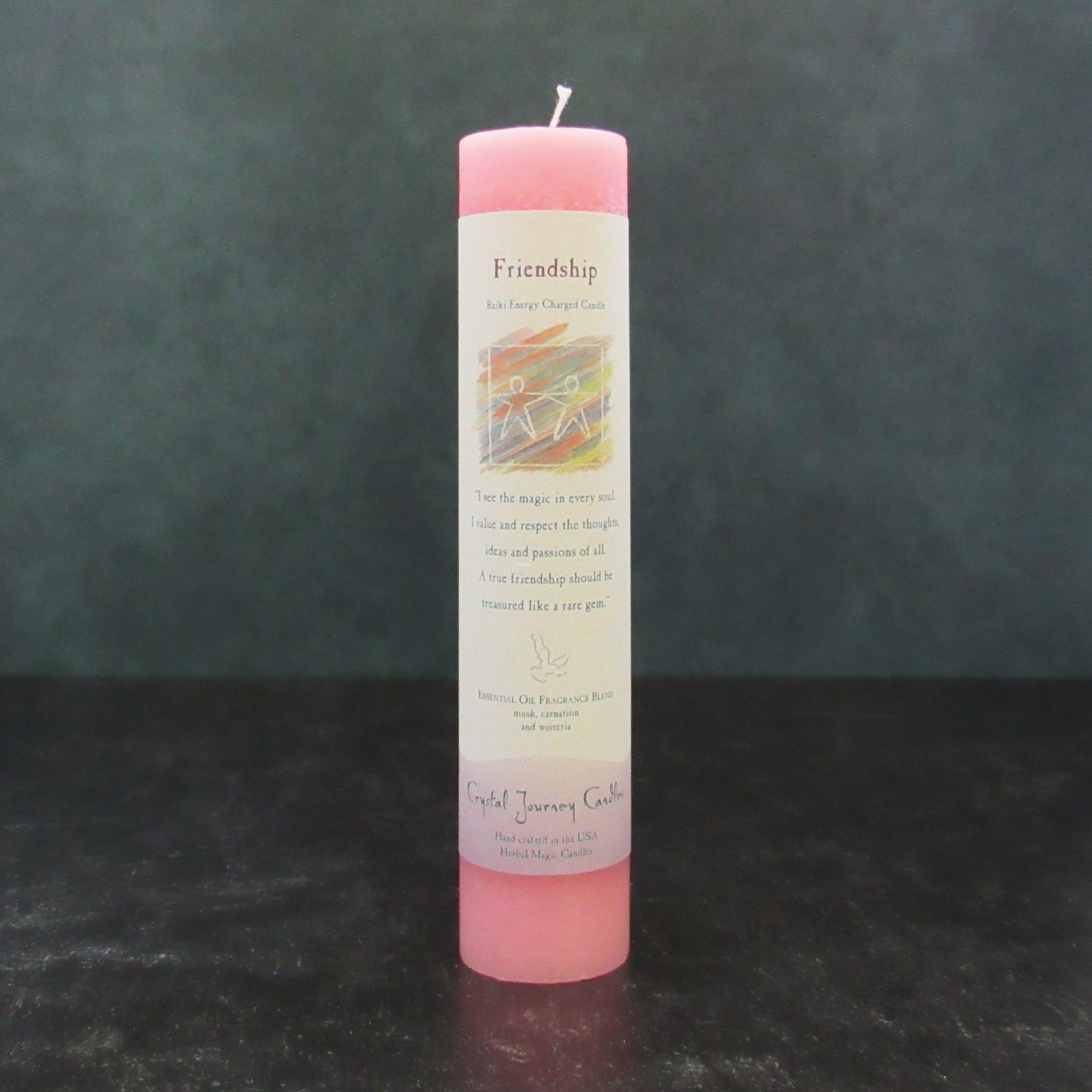 Crystal Journey Herbal Magic Candle - Friendship