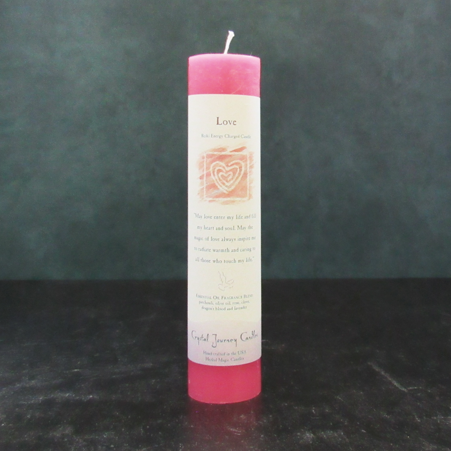 Crystal Journey Herbal Magic Candle - Love