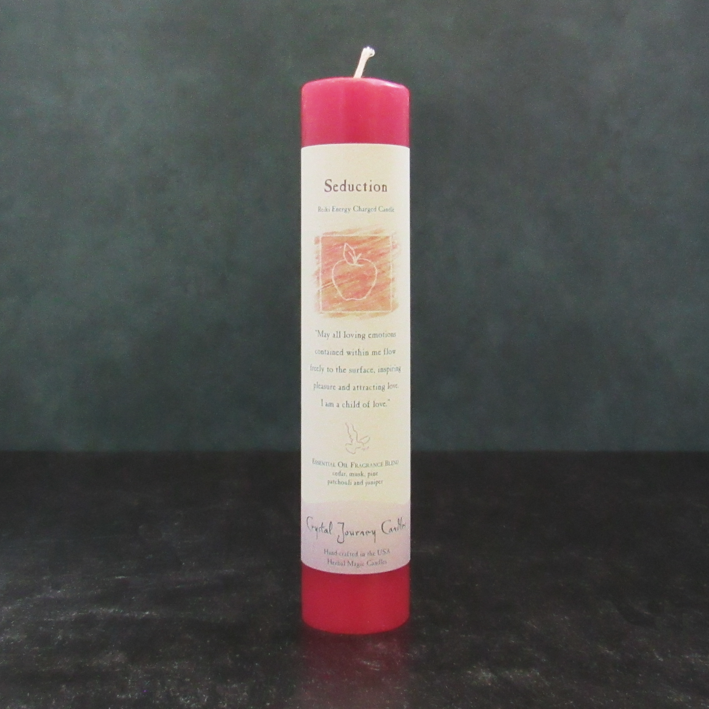 Crystal Journey Herbal Magic Candle - Seduction