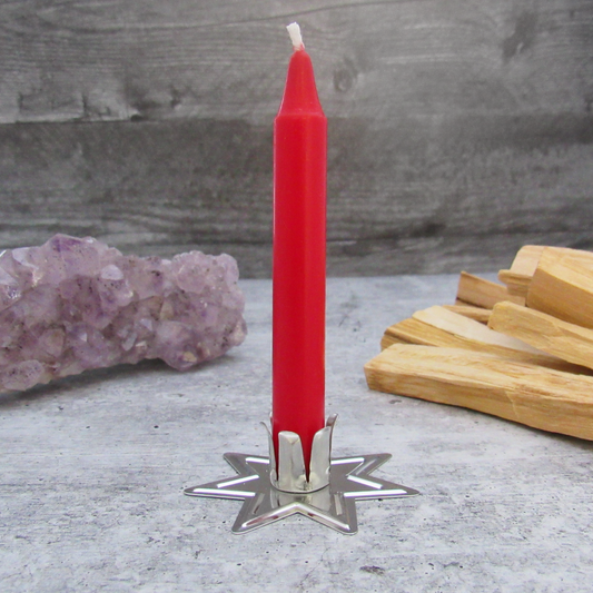 Faery Star Chime Candle Holder (Silver)