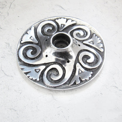 Silver Spirals Candle Holder