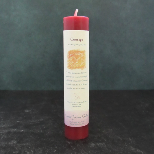 Crystal Journey Herbal Magic Candle - Courage