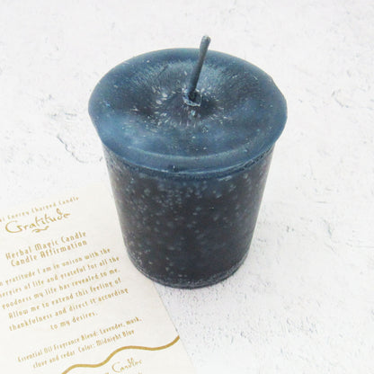 Gratitude Votive Candle by Crystal Journey