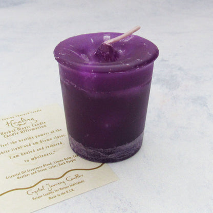 Healing Votive Candle by Crystal Journey