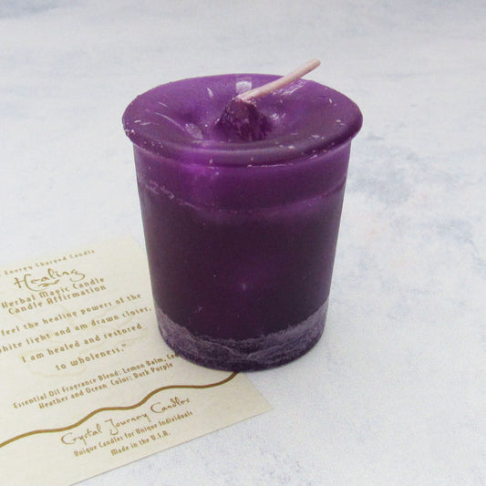 Healing Votive Candle by Crystal Journey