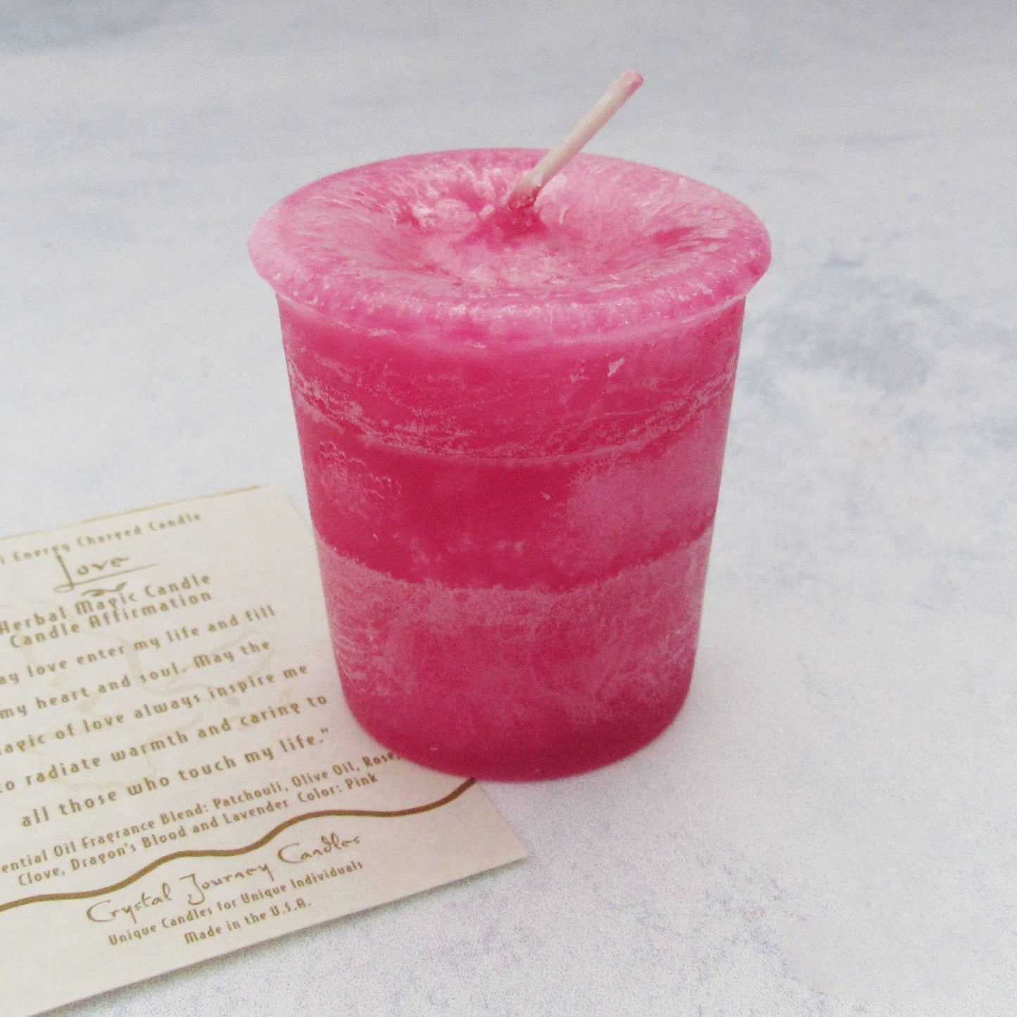 Love Votive Candle by Crystal Journey