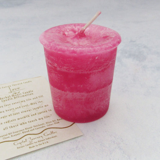 Love Votive Candle by Crystal Journey