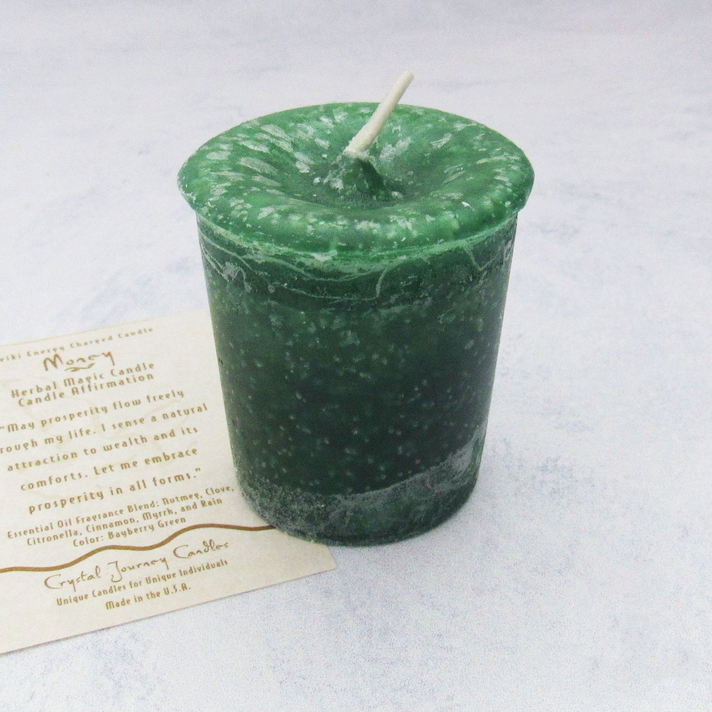 Money Votive Candle by Crystal Journey