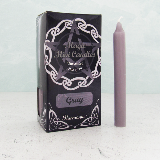 Gray Mini Candles (Box of 20)