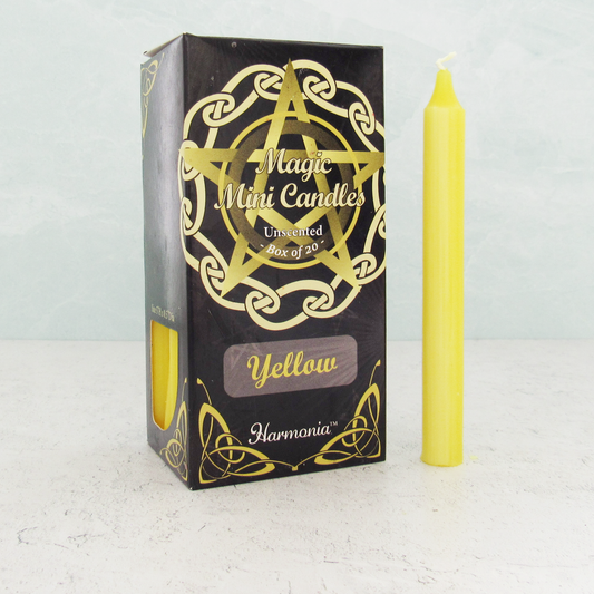 Yellow Mini Candles (Box of 20)