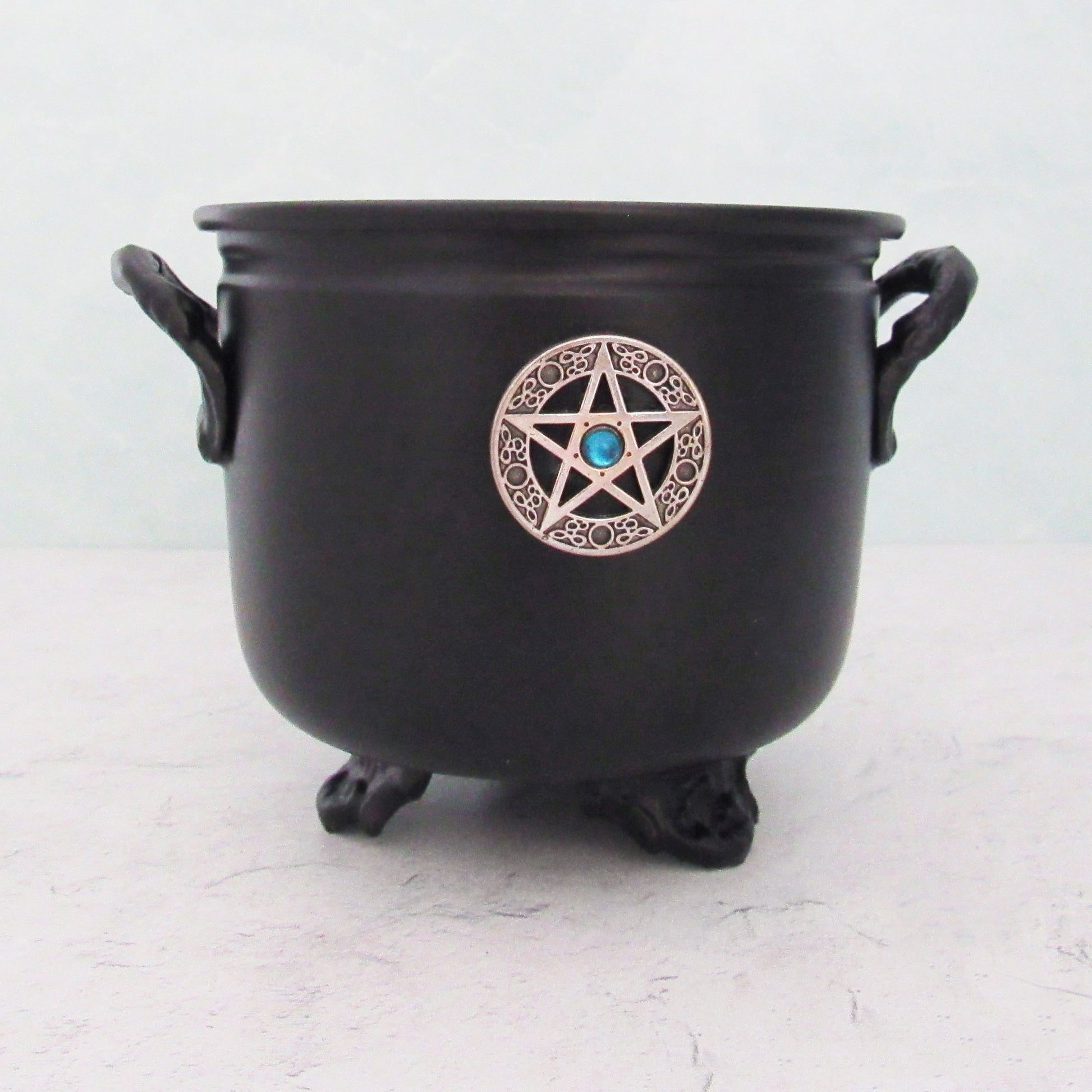 Metal Cauldron with Pentacle (4.5 Inches)