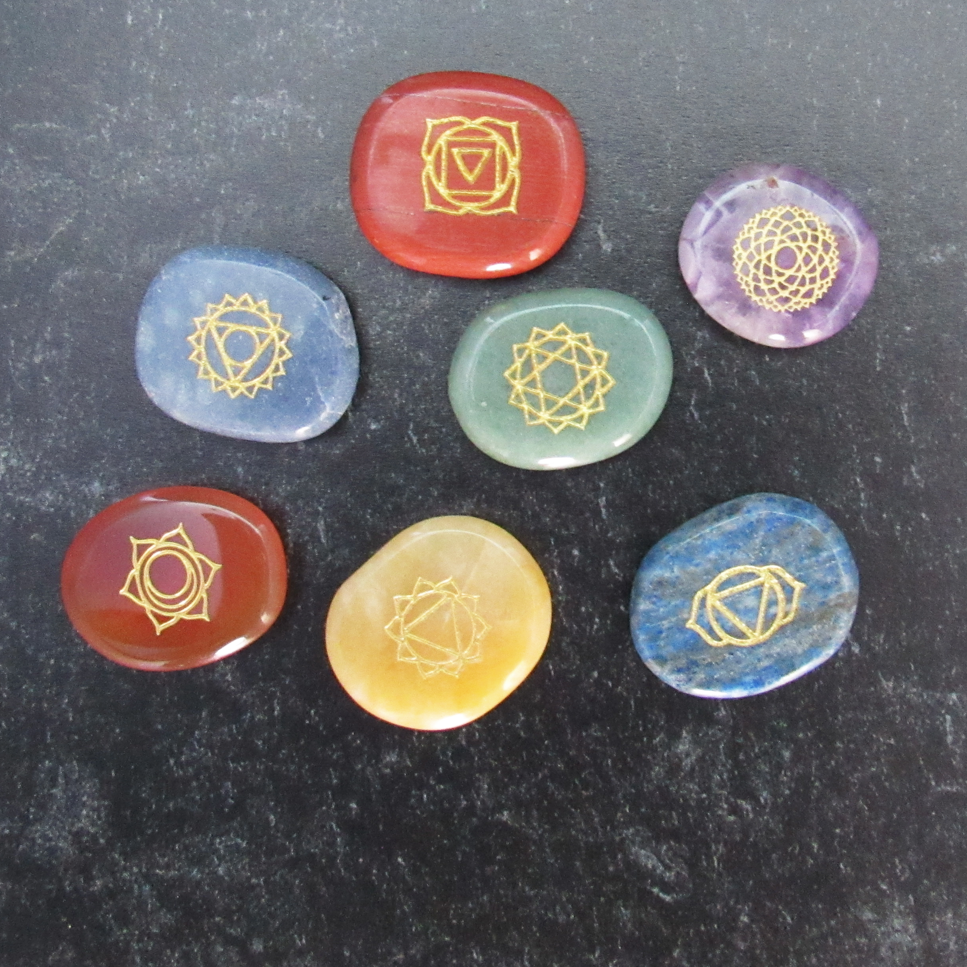 Engraved Chakra Stone Set (Boxed)