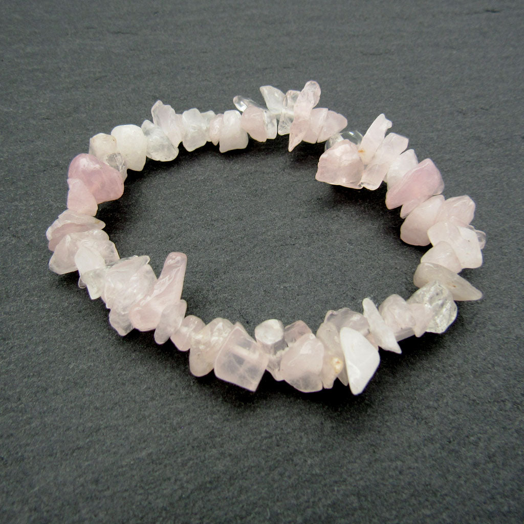 Rose Quartz Chip Bracelet