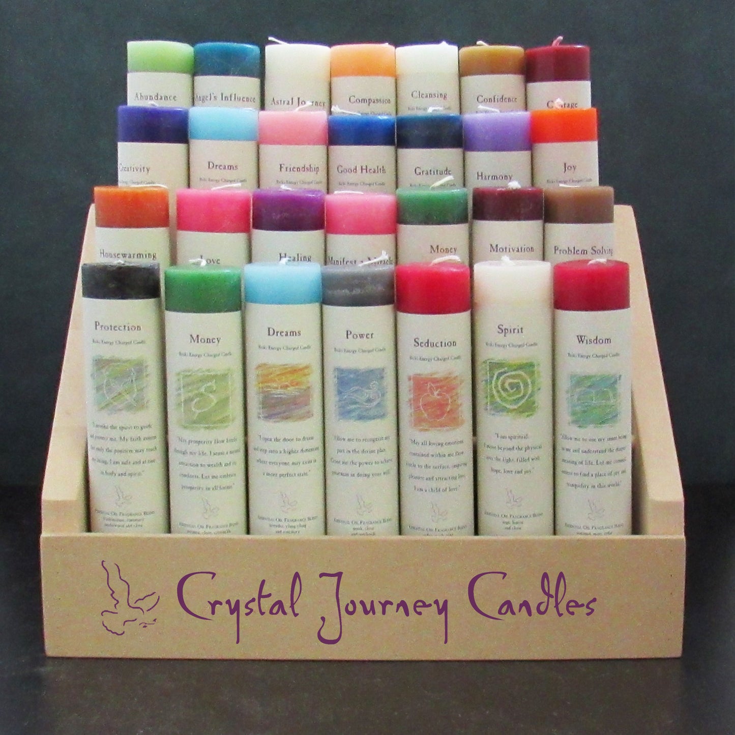 Crystal Journey Herbal Magic Candle - Power