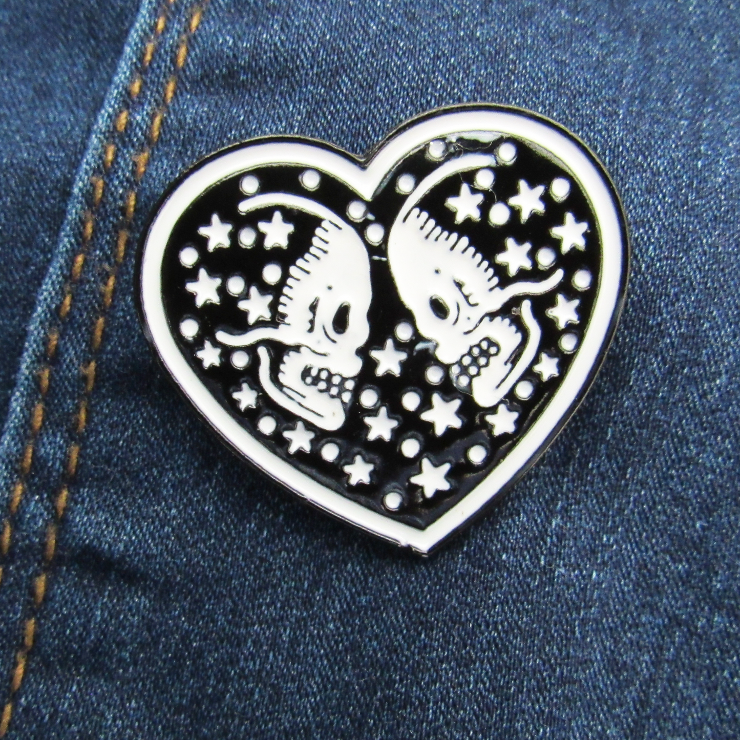 Skull Mates Enamel Pin