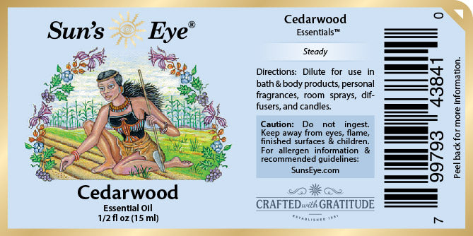 Cedarwood Essential Oil (1/2 oz) by Sun's Eye