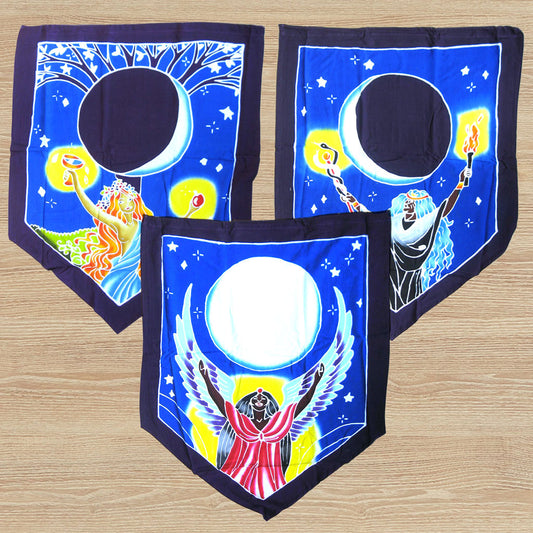 Triple Goddess Prayer Flags (Set of 3)